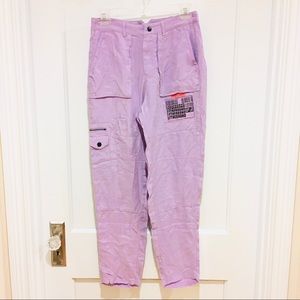 ⭐️ LF The Brand Lavender Cupro Cargo Utility Pants 4